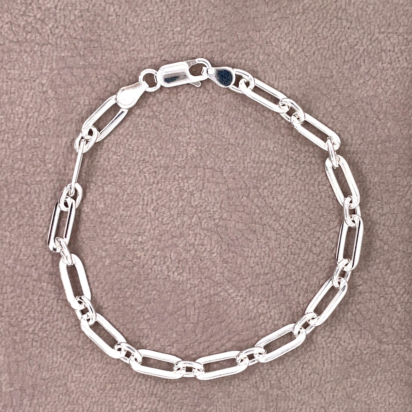 Sterling Silver Solid Paperlink Bracelet GL1164