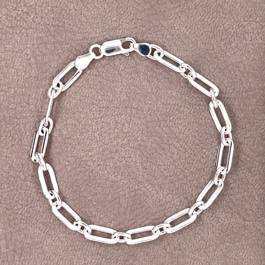 Sterling Silver Solid Paperlink Bracelet GL1164