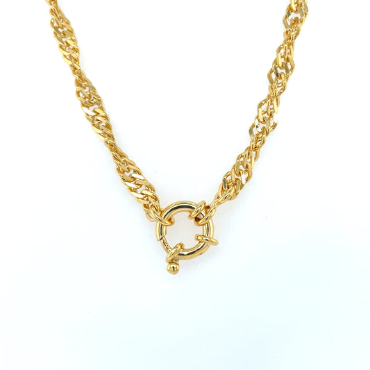 Silver Gold-plated Twist Chain 45cm GL1481