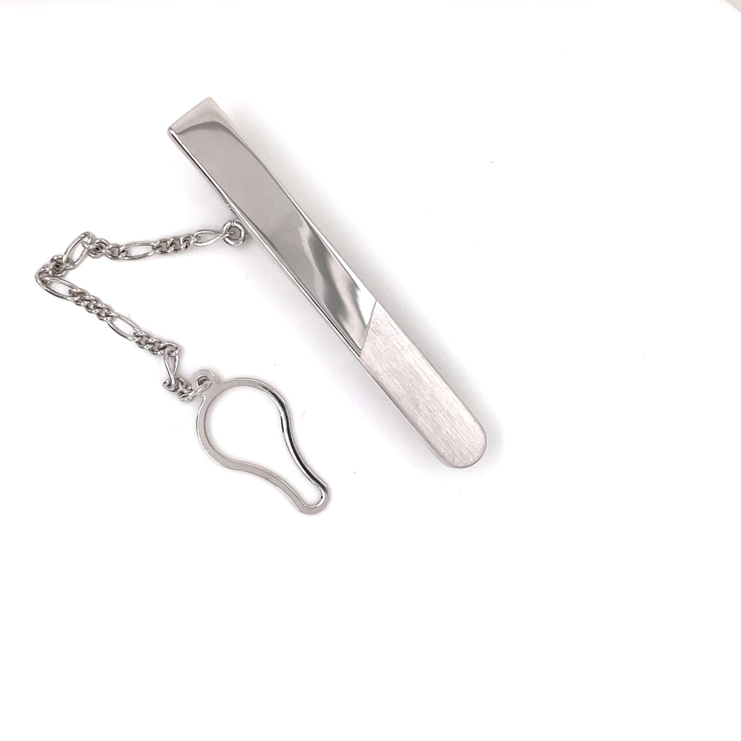 Sterling Silver 7mm Matte/Polished Tiebar GL1555