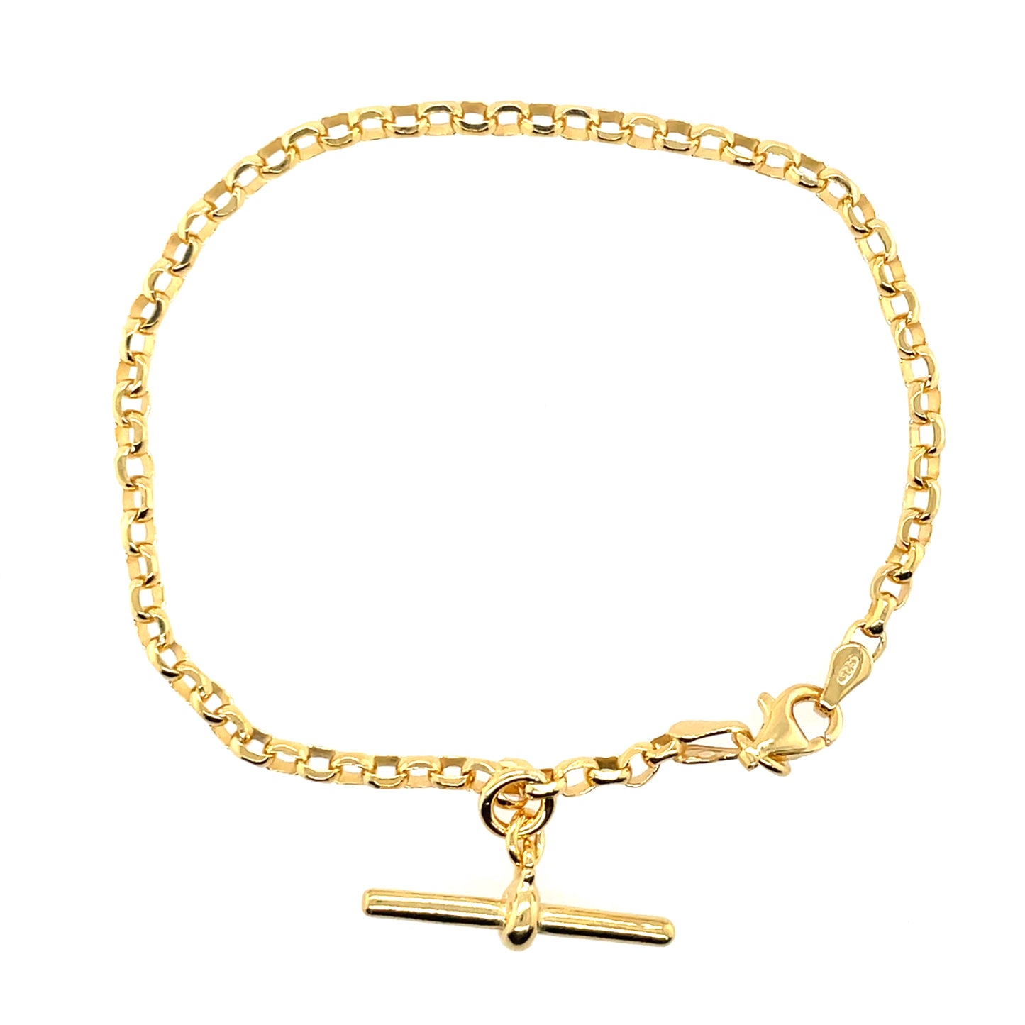 Silver Gold-plated T-Bar Belcher Bracelet GL1571