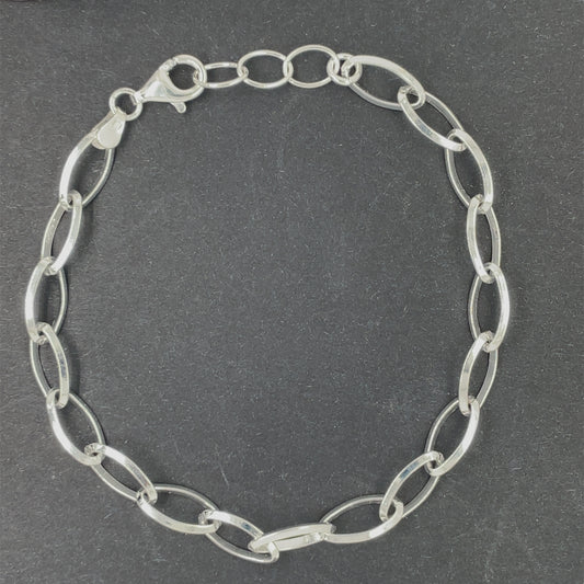 Silver Oval Link Bracelet GL1810