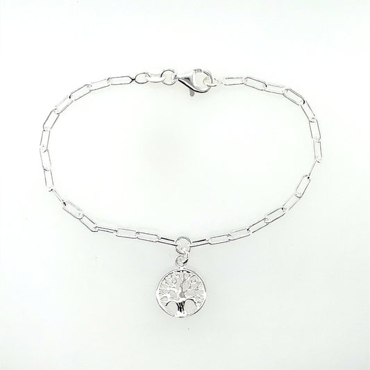 Silver Tree of Life Paperlink Bracelet GL1842