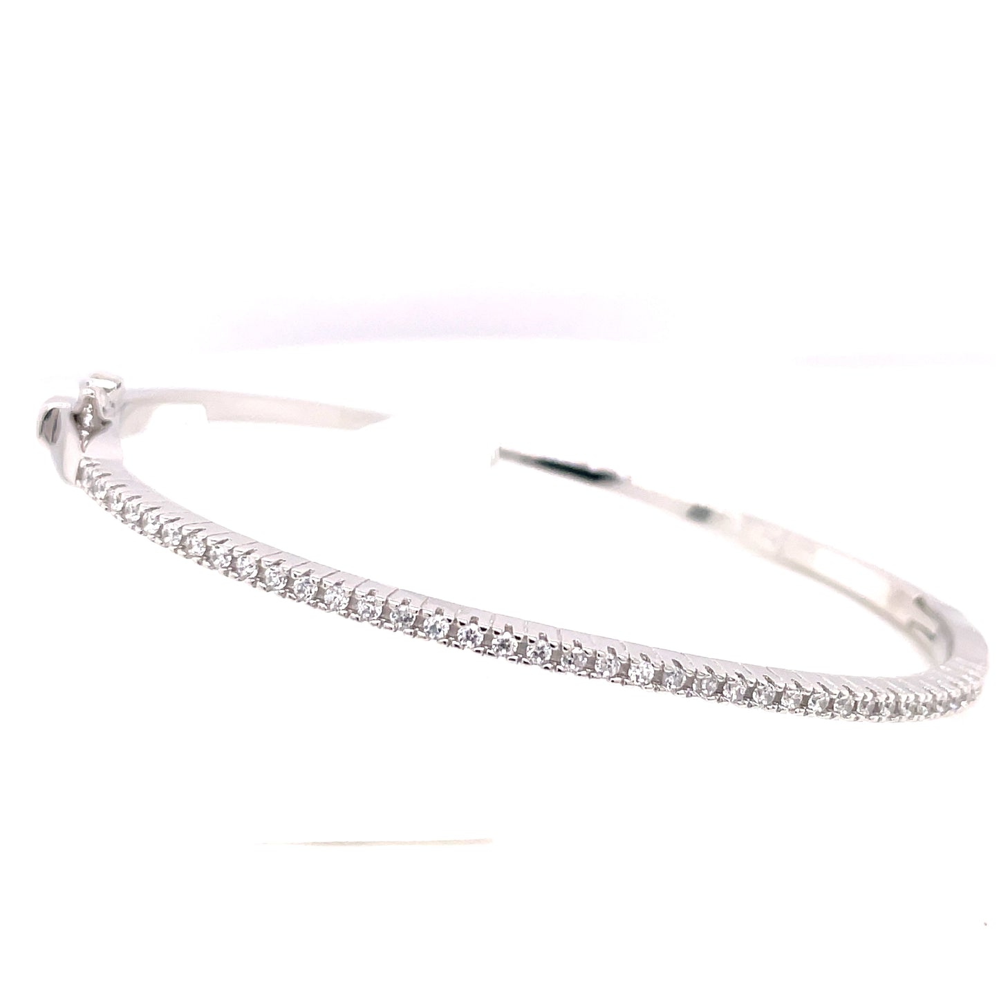 Sterling Silver 2mm CZ Tennis Line Bangle GL1873