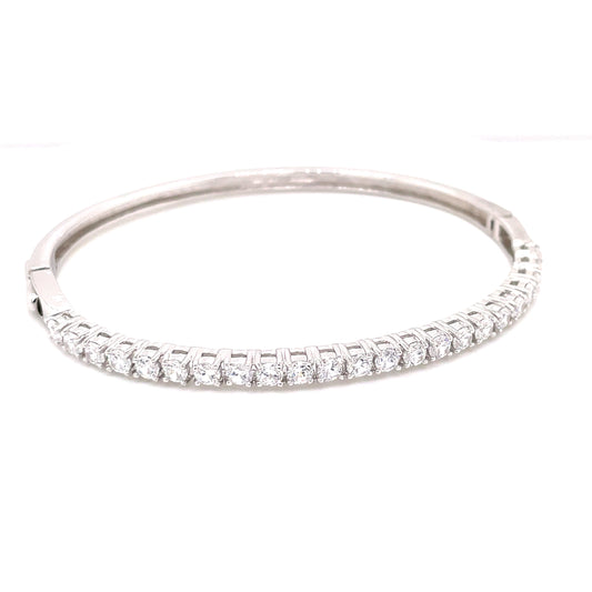 Sterling Silver 3mm CZ Tennis Line Bangle GL1874