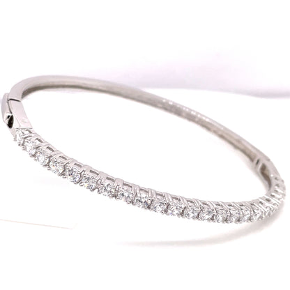 Sterling Silver 3mm CZ Tennis Line Bangle GL1874