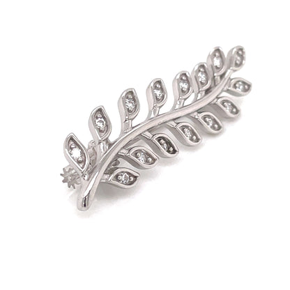 Sterling Silver CZ Spray Brooch GL1880