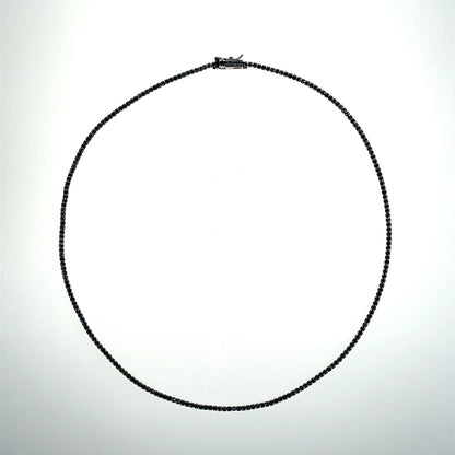 Sterling Silver 2mm CZ Tennis Line Necklet GL1885