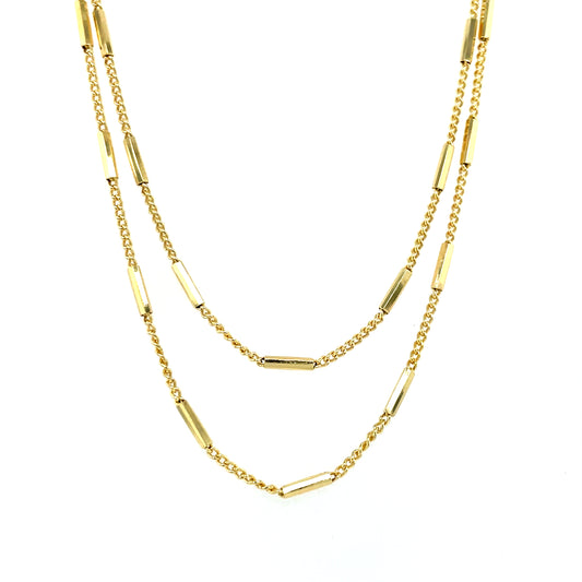 Silver Gold-plated Double Layered Chain GL1914
