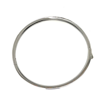 Sterling Silver CZ Twist Bangle GL2043