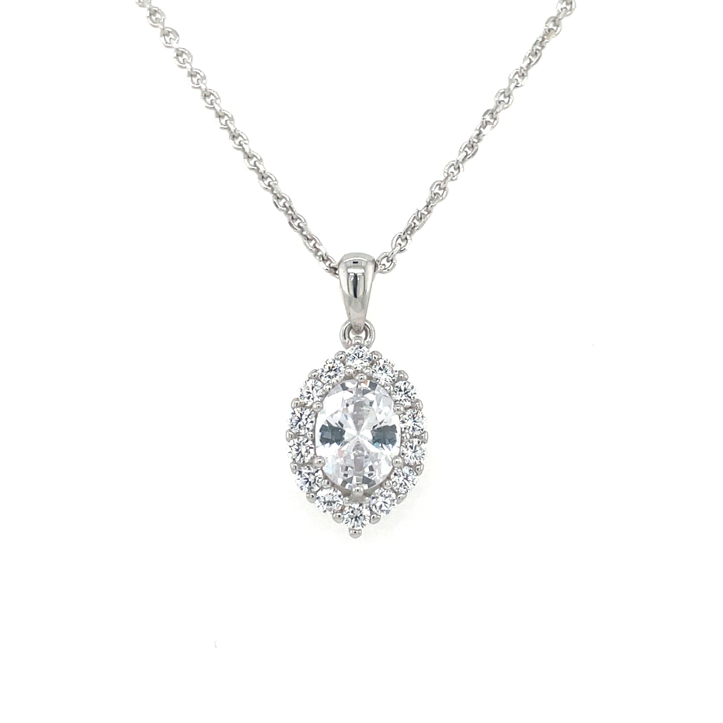 Sterling Silver CZ Cluster Pendant GL2083CZ