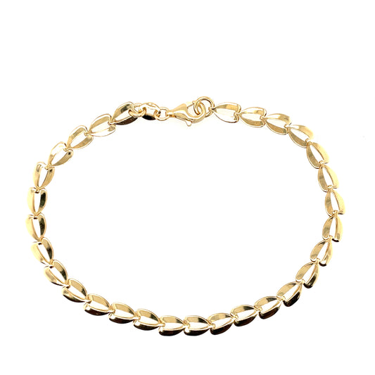 Gold-plated Silver Eye Link Bracelet GL2153