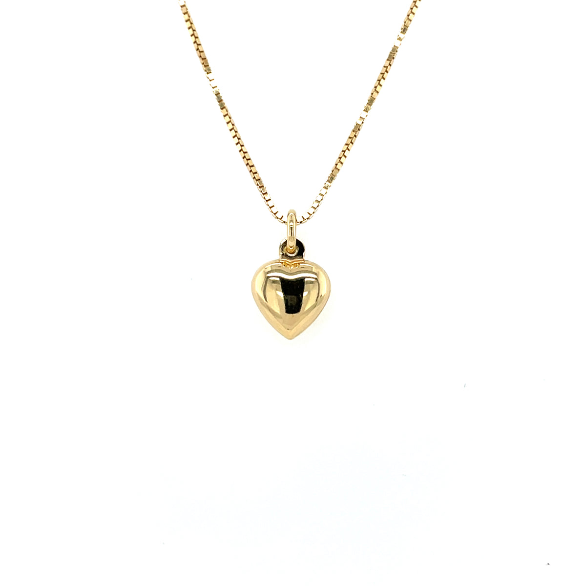 Gold-plated Silver Puffed Heart Pendant GL2165