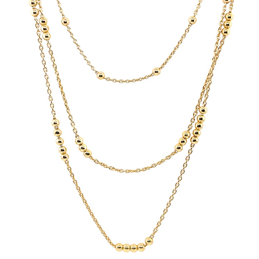 Gold-plated Silver Multi Layer Necklace GL2179