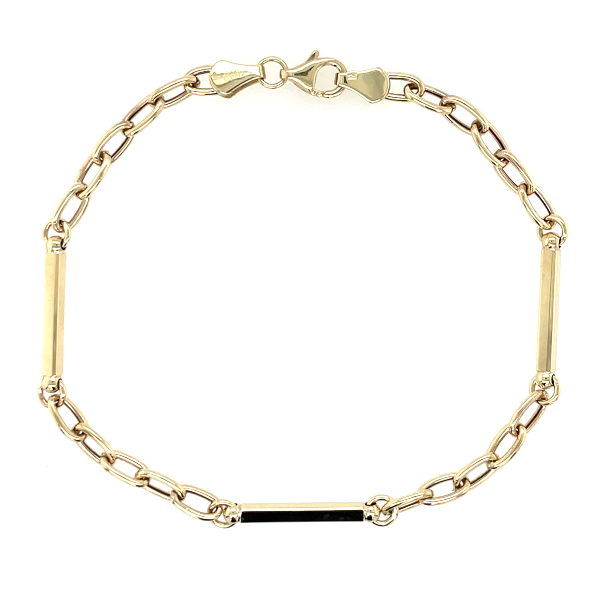 9ct Gold Three Bar Bracelet GB493