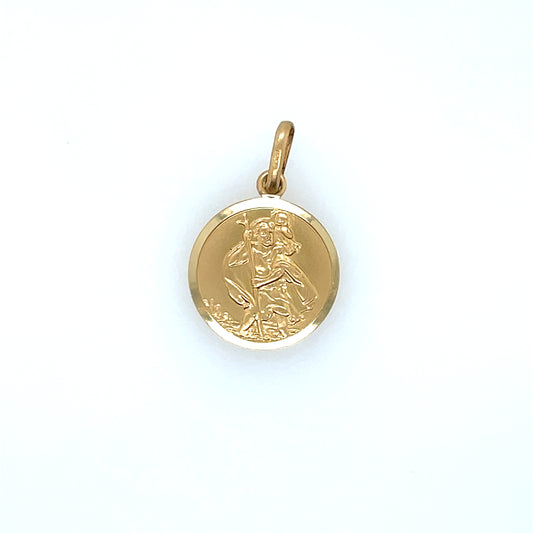 9ct Yellow Gold  St Christopher Medal GP879