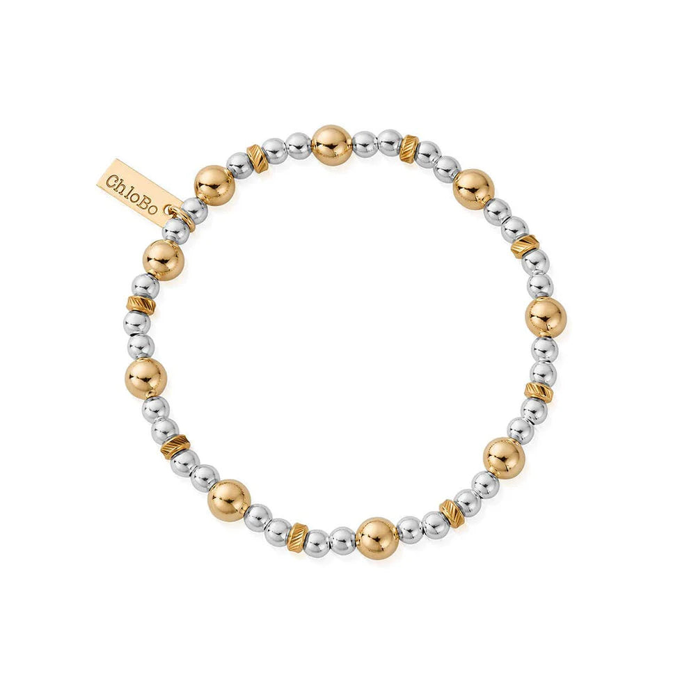 ChloBo Sterling Silver/Gold plated Sparkle Ball Bracelet