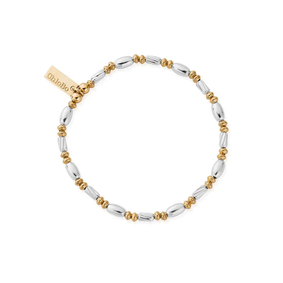 ChloBo Gold & Silver Twisted Oval Bracelet