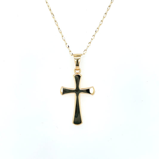 9ct Yellow Gold Small Plain Cross GP874