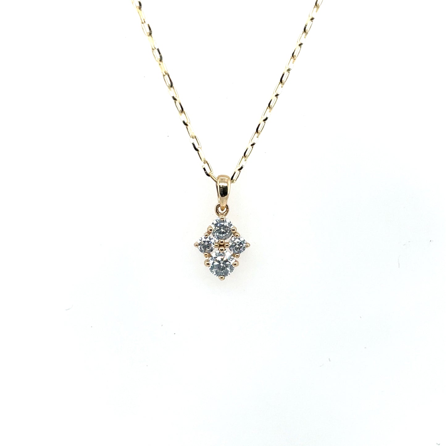 9ct Gold CZ Dainty Drop Pendant GPZ465