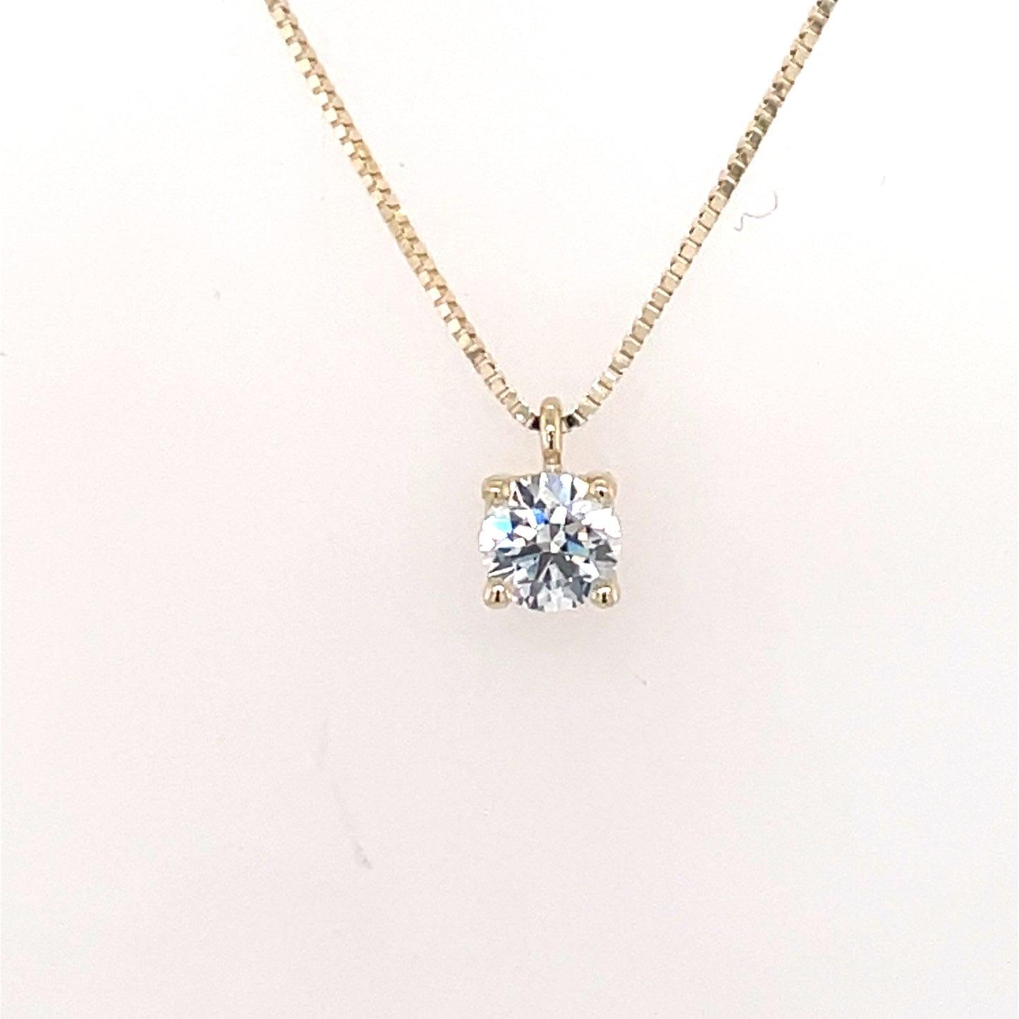 9ct Gold CZ Solitaire Pendant GPZ424