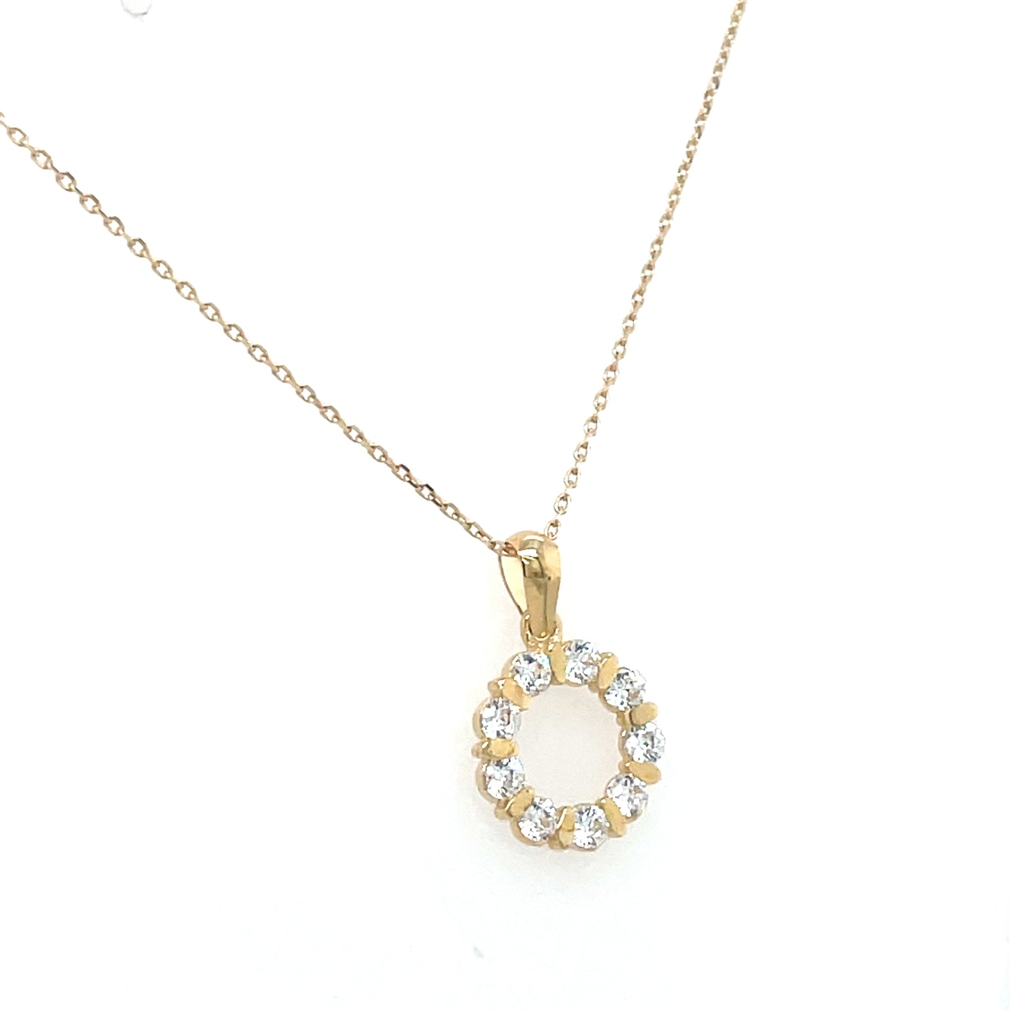 9ct Gold CZ Eternal Circle Pendant GPZ425