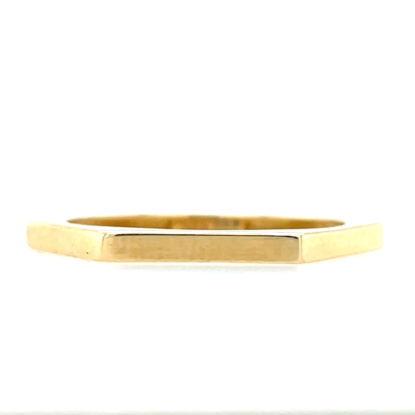 9ct Gold Hexagonal Ring GR365