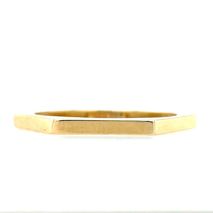 9ct Gold Hexagonal Ring GR365