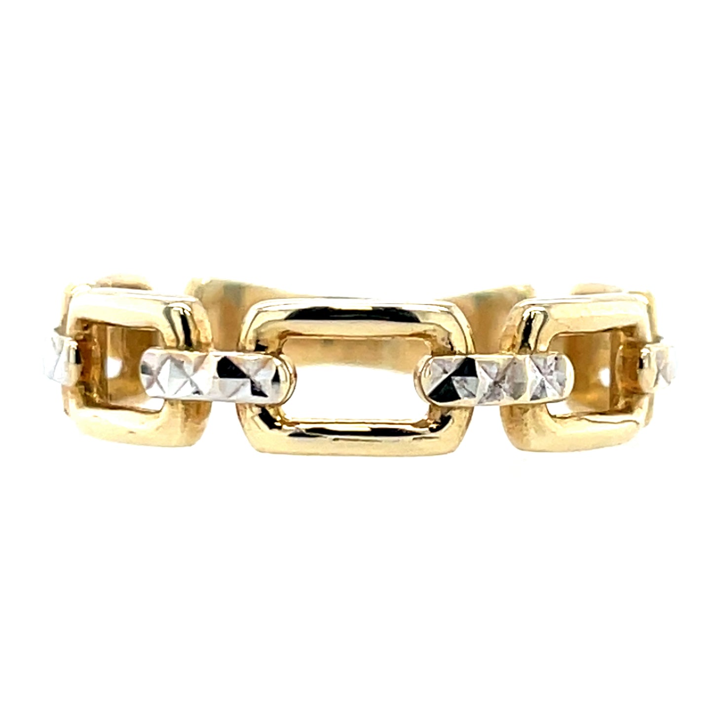 9ct Gold Chain Link Ring GR417 D
