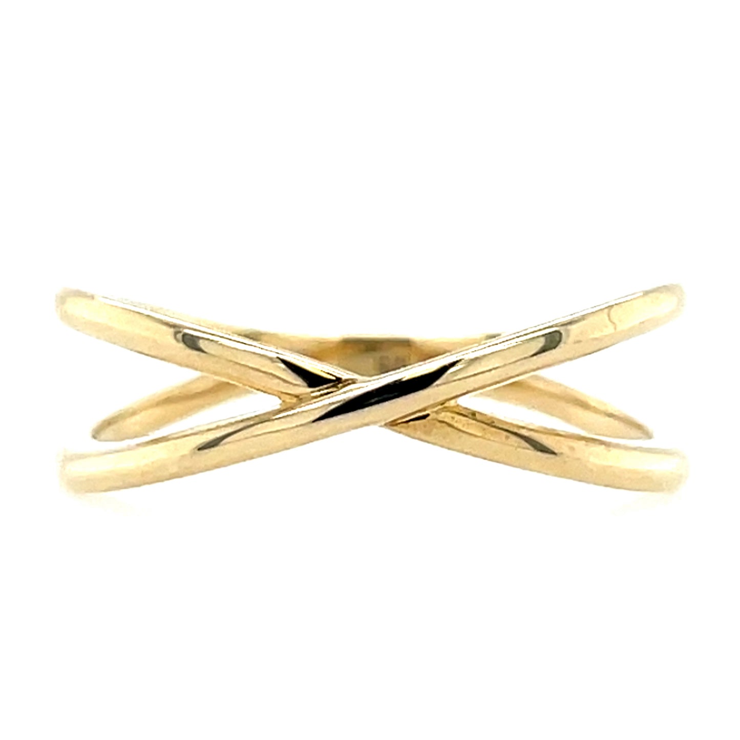 9ct Gold Crossover Ring GR442