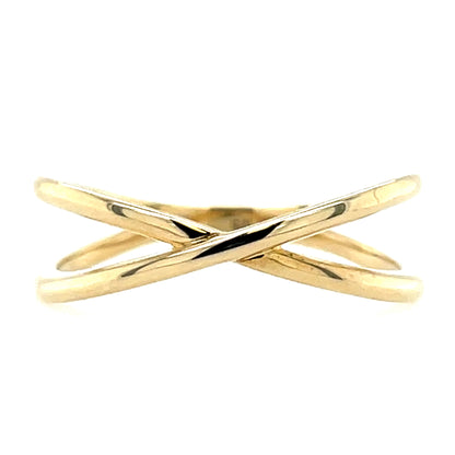 9ct Gold Crossover Ring GR442
