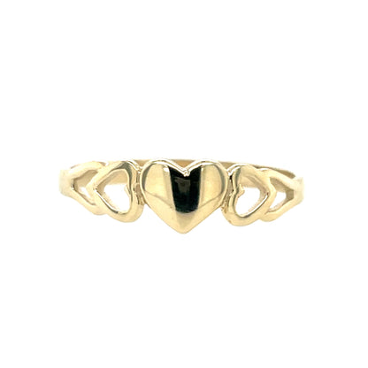9ct Gold Heart Ring GR524