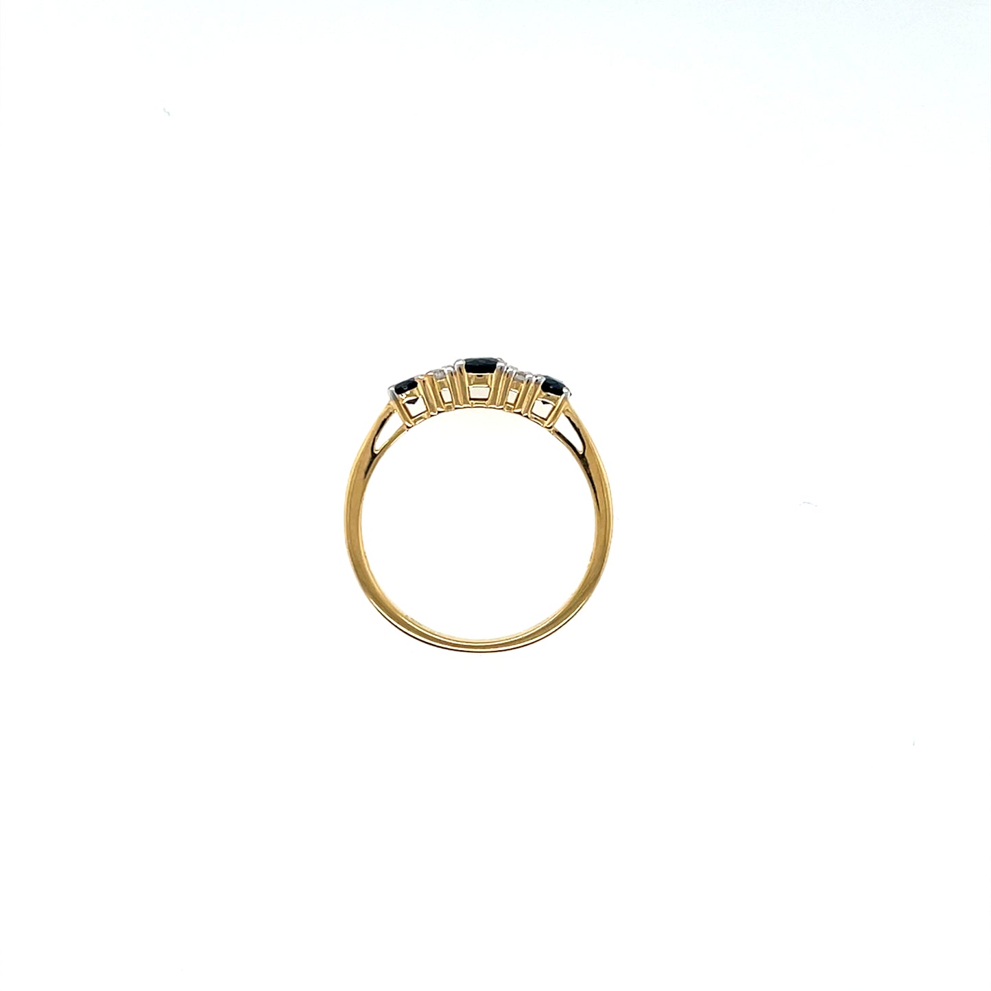 9ct Gold Real Sapphire & CZ Ring GRS278