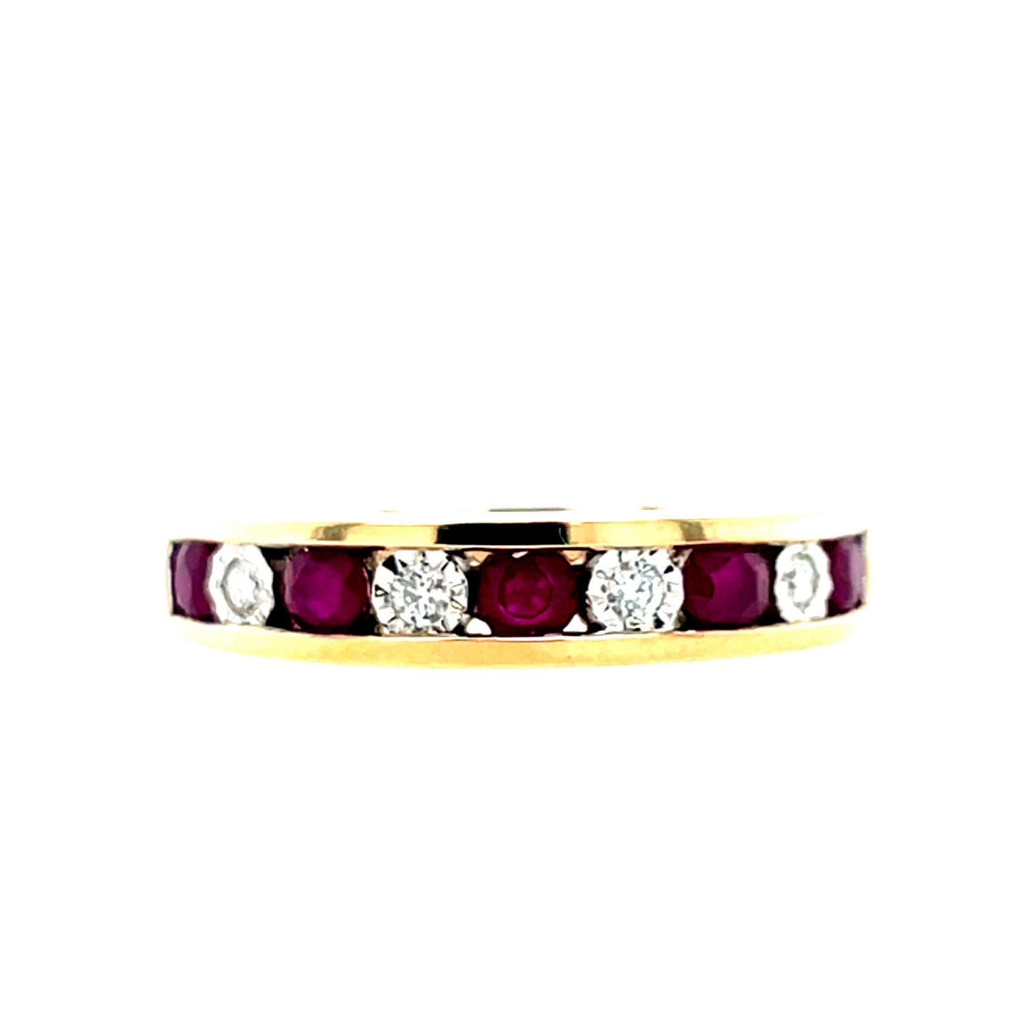 9ct Gold Ruby & Diamond Channel-set Eternity Ring GRR110