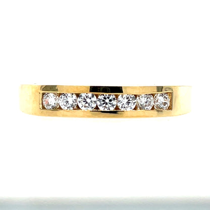 9ct Gold 7-CZ Channel-set Eternity Ring GRA086