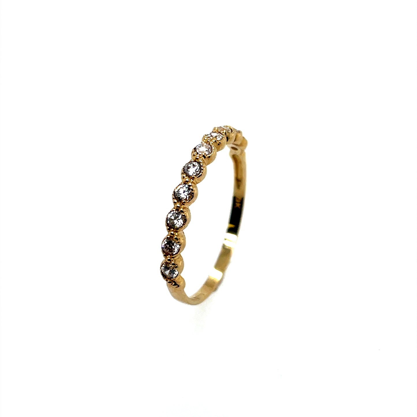 9ct Gold CZ Stacking Rings GRA090