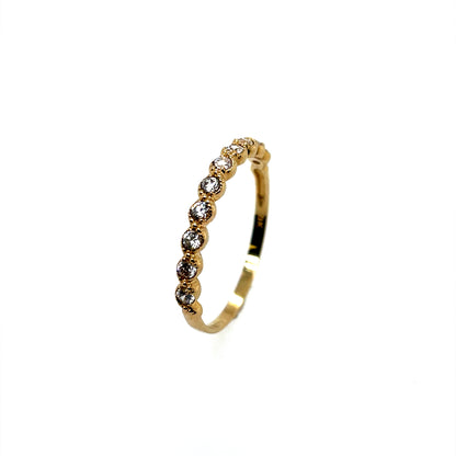 9ct Gold CZ Stacking Rings GRA090