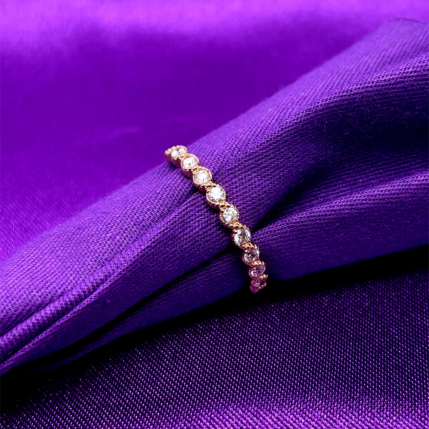 9ct Gold CZ Stacking Rings GRA090