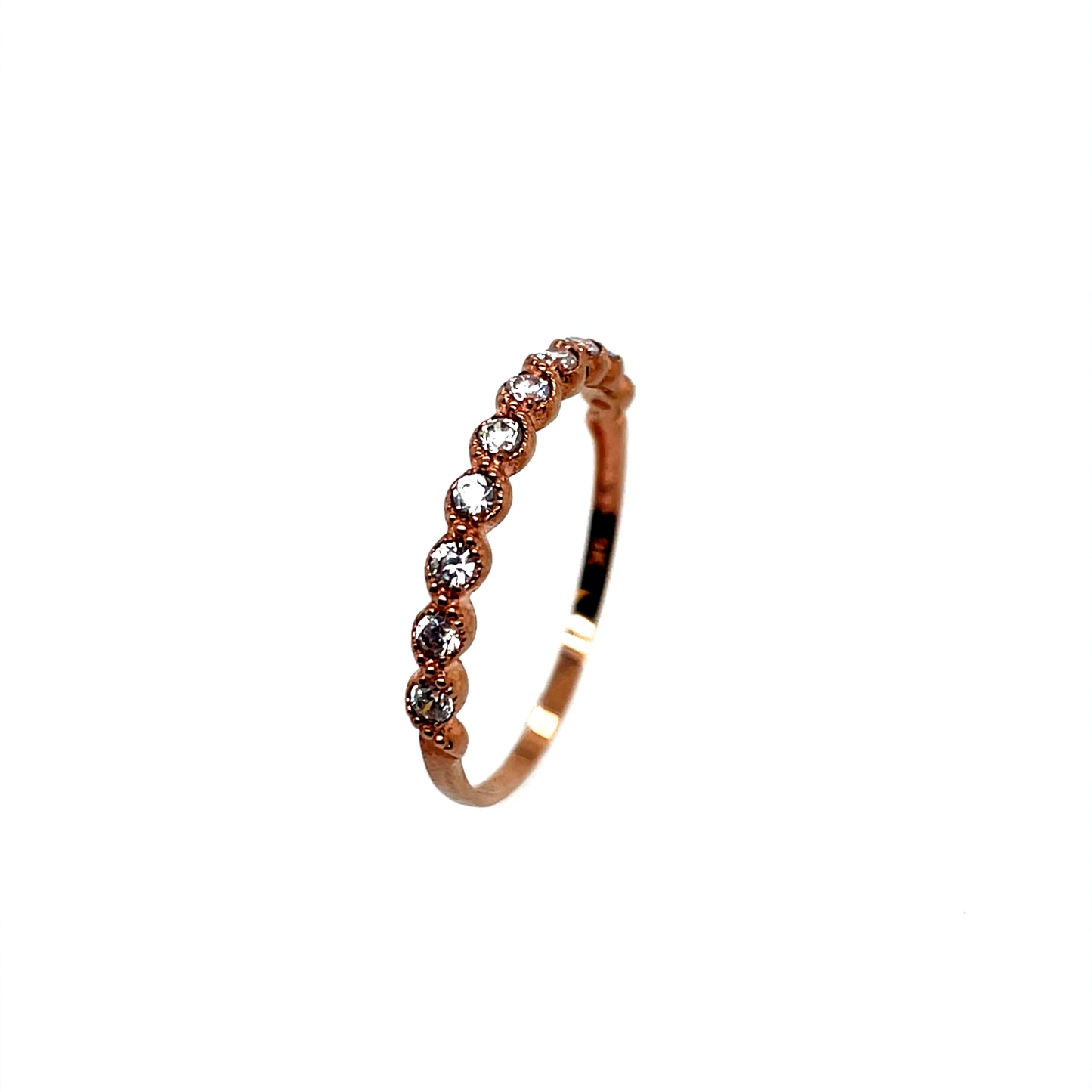 9ct Gold CZ Stacking Rings GRA090