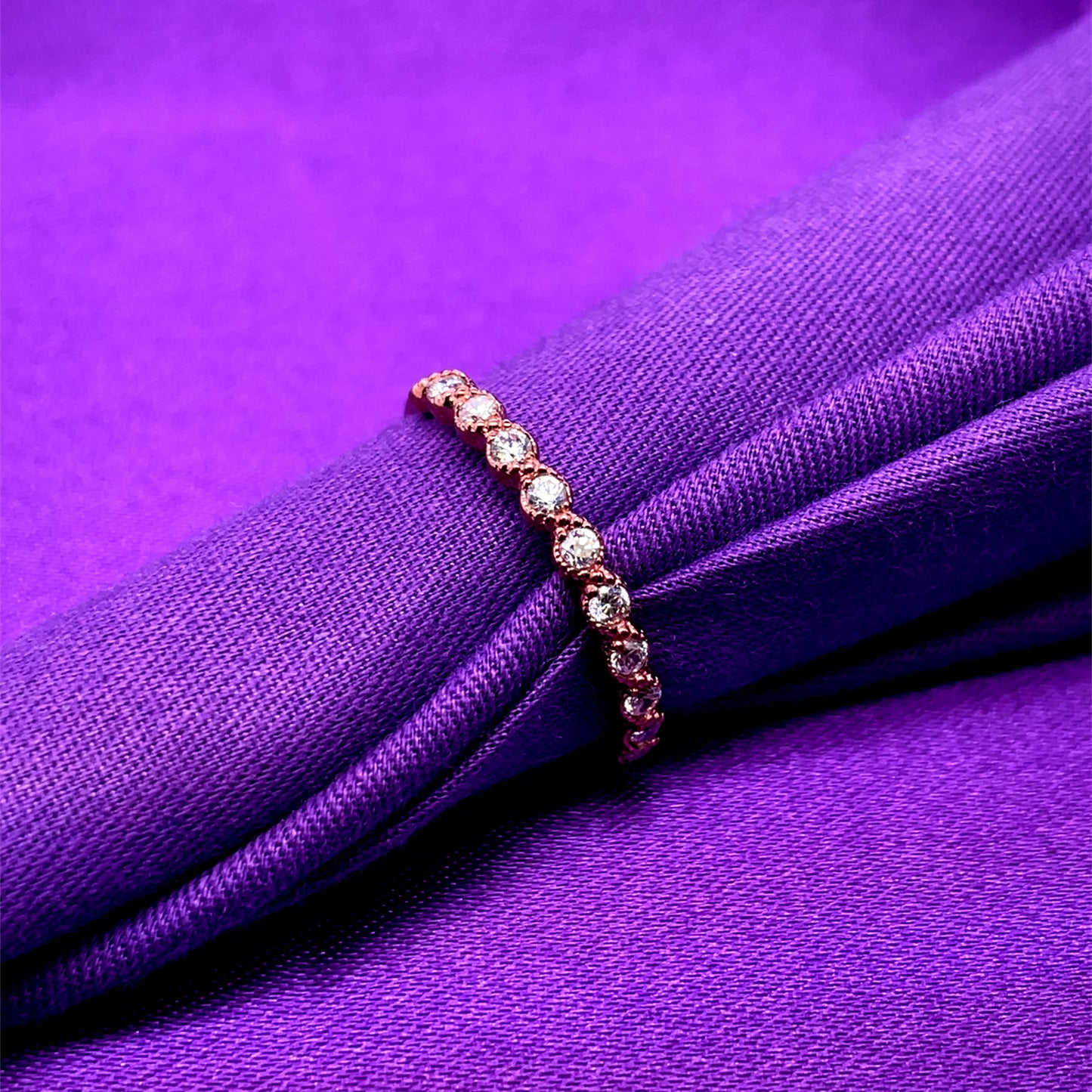 9ct Gold CZ Stacking Rings GRA090