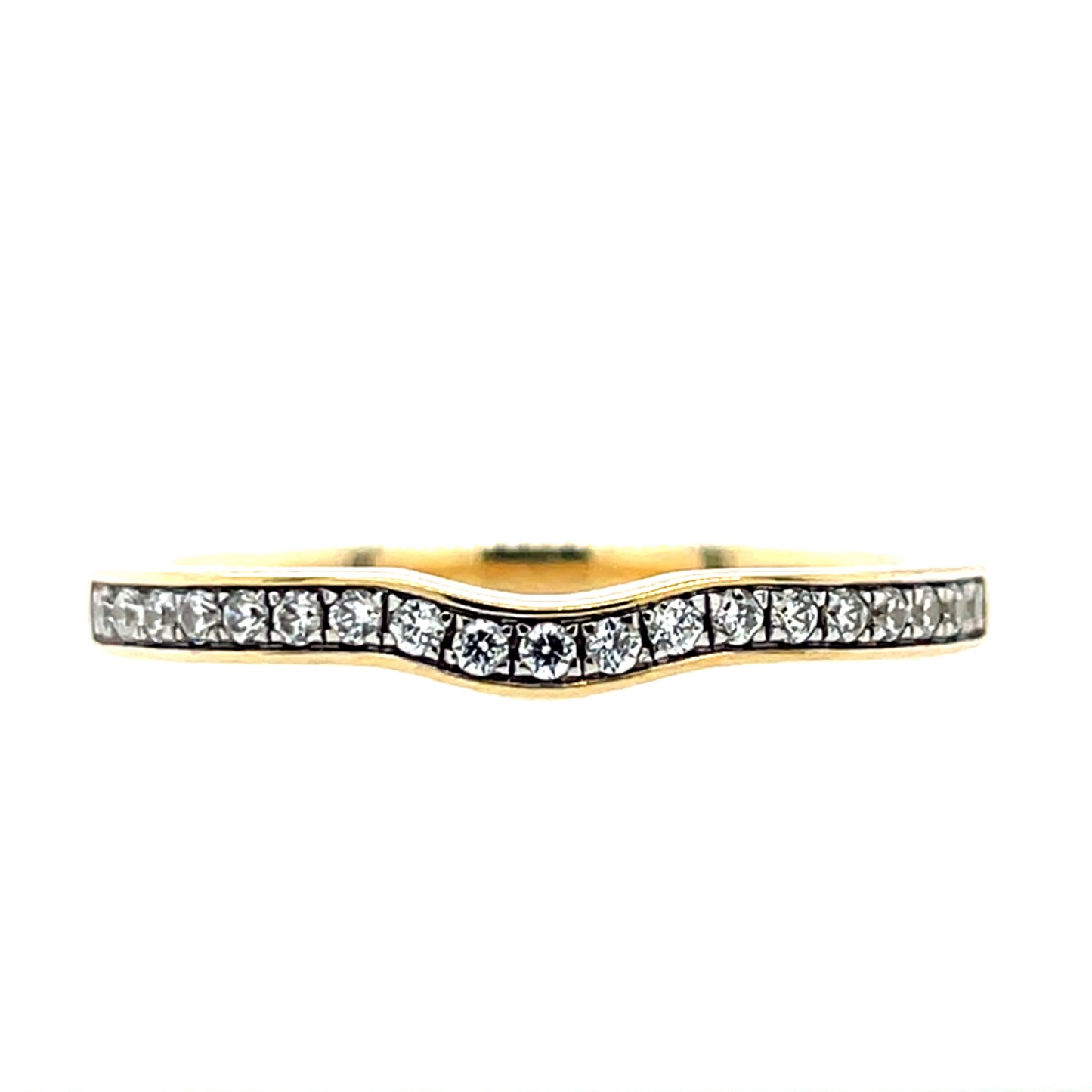 9ct Gold CZ Fitted Wedding/Eternity Ring GRA117