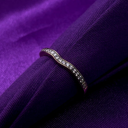 9ct Gold CZ Fitted Wedding/Eternity Ring GRA117