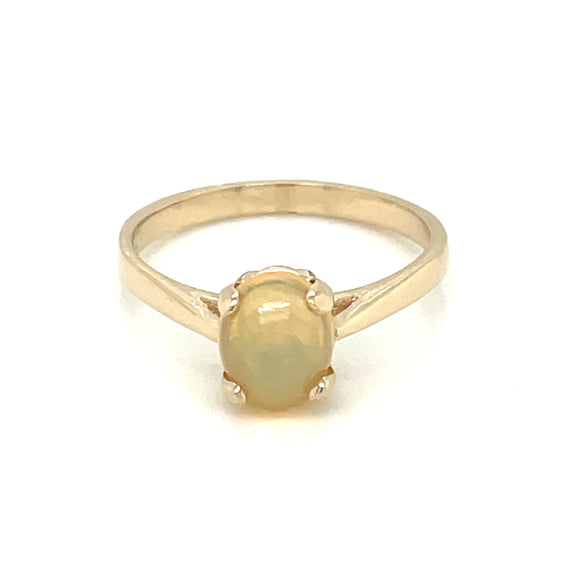 9ct Gold Natural Opal Ring GRL50