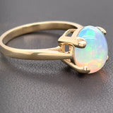 9ct Gold Natural Opal Ring GRL60