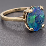 9ct Gold Opal Triplet Ring GRL63