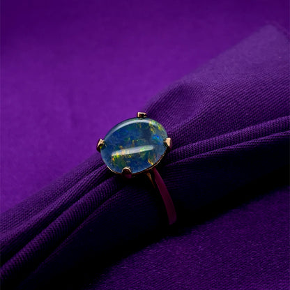 9ct Gold Opal Triplet Ring GRL75