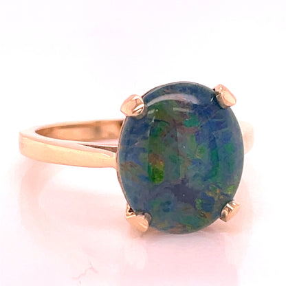 9ct Gold Opal Triplet Ring GRL75