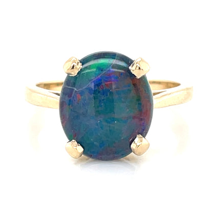 9ct Gold Opal Triplet Ring GRL76