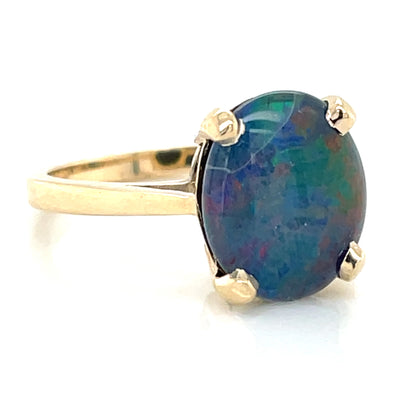 9ct Gold Opal Triplet Ring GRL76