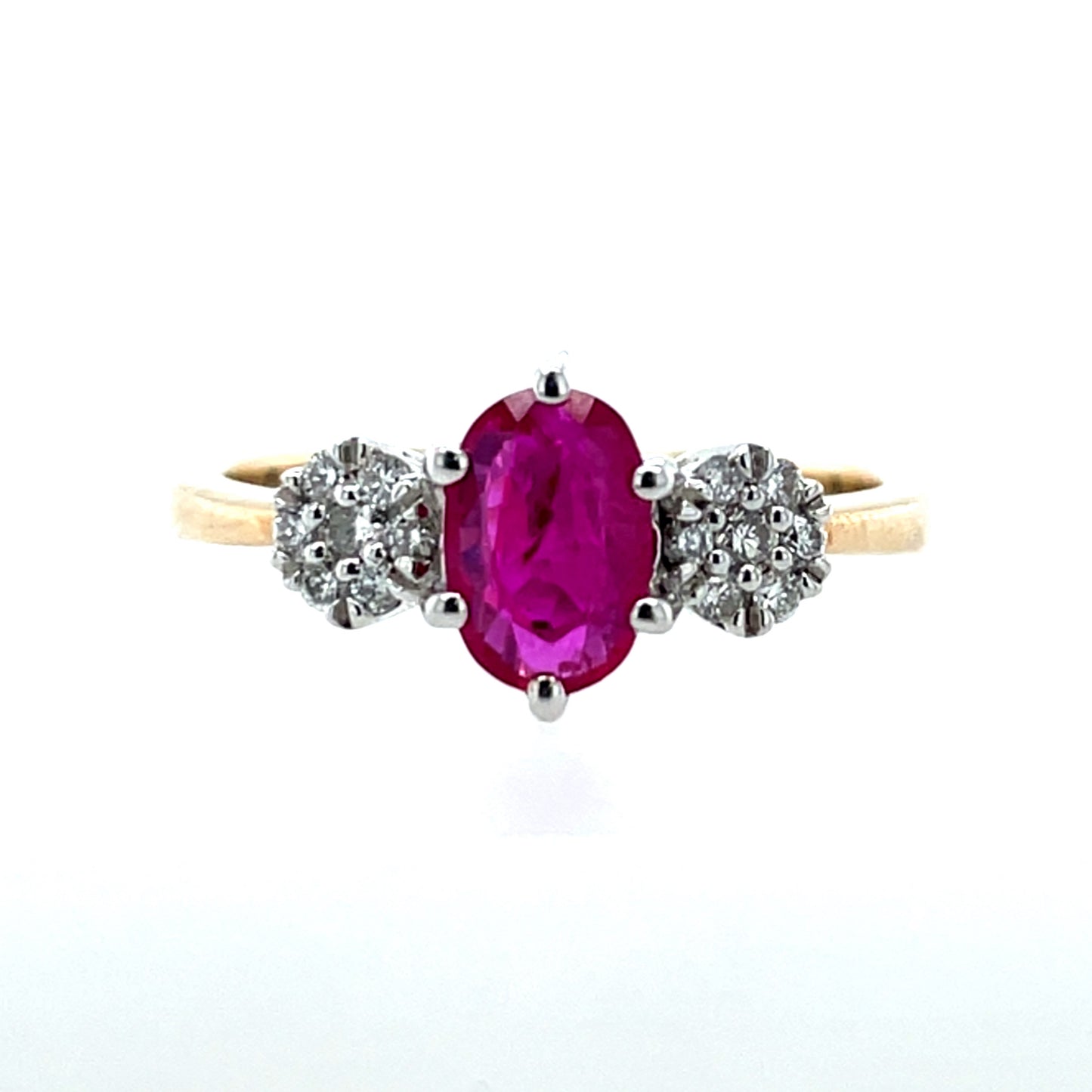 9ct Gold Ruby & Diamond Ring GRR058